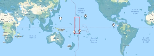 Bornes pacifiques diagonale